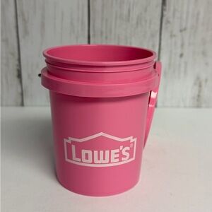 Lowe’s Pink Mini Bucket with Lid 0.4 Quart Food Grade BPA Free NWT